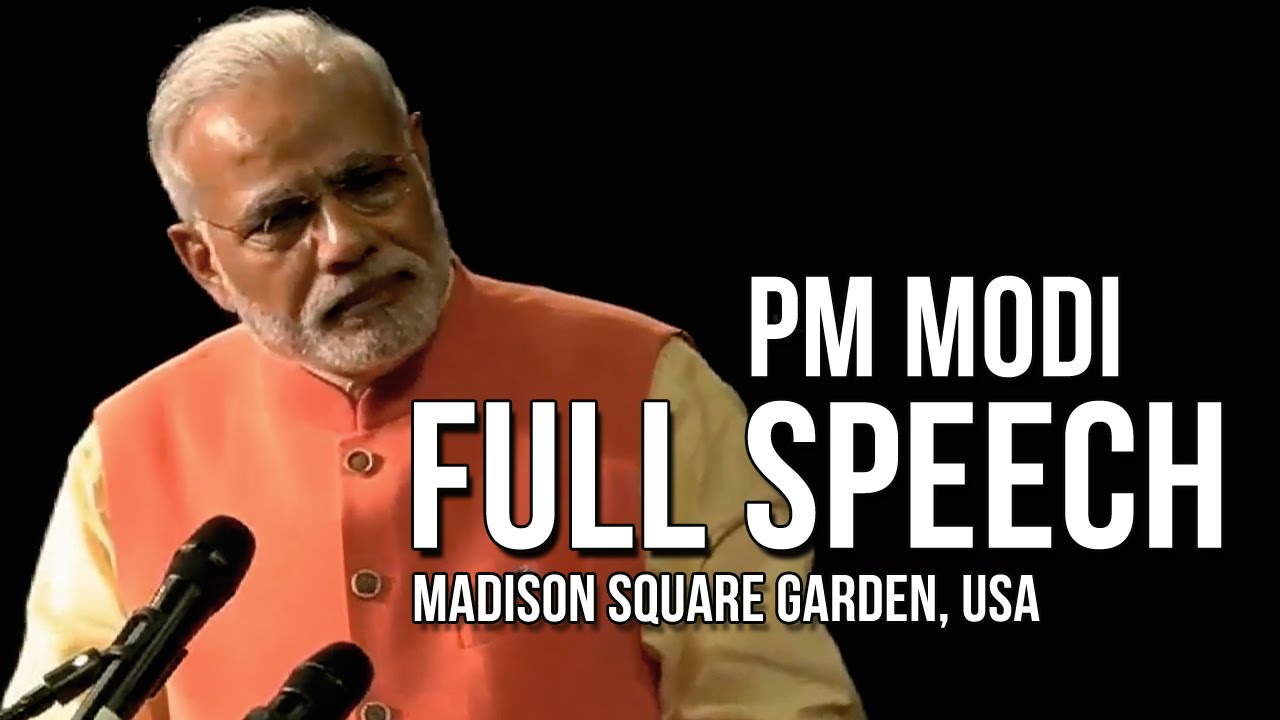 PM Modi's speech at Madison Square Garden