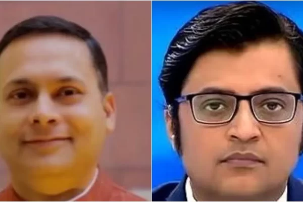 BJP IT cell chief Amit Malviya, journalist Arnab Goswami |. Photo Credit: Deccan Herald