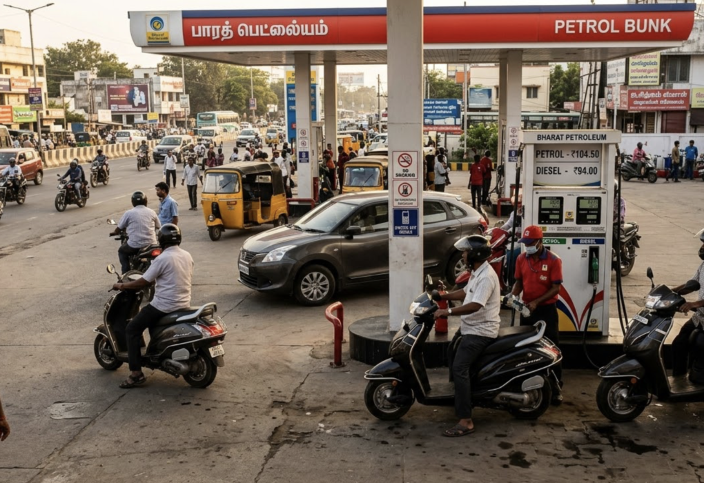 Petrol prices showed slight differences across various cities in India.
