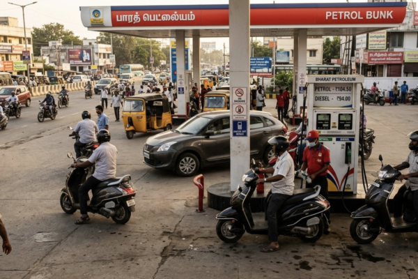 Petrol prices showed slight differences across various cities in India.