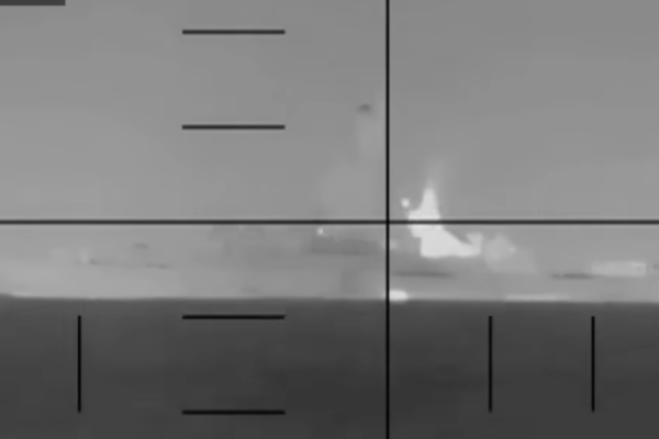 Screenshot taken from the video released by US department of defence