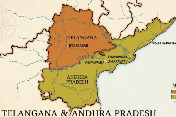 Telangana & Andhra Pradesh Map